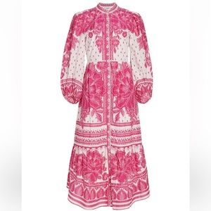 Farm Rio Maxi Dress in Tropical Floral Pink